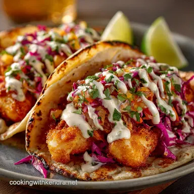 Fish Tacos Crispy Baja Recipe with Ultimate Chipotle Crema Recipe Card