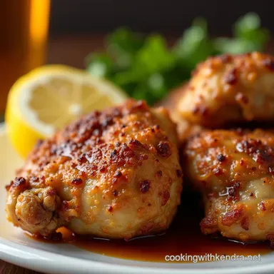 Crispy Baked Chicken Thighs Proper Pub Grub at Home Recipe Card