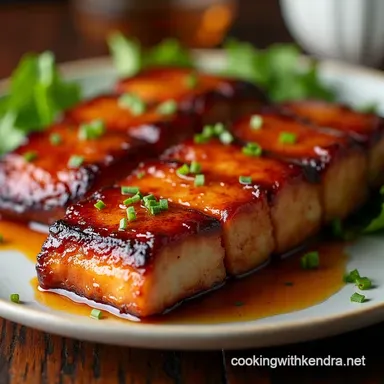 Managed Perfection Crispy Maple Soy Pork Belly Sticky Ginger Glaze Recipe Card