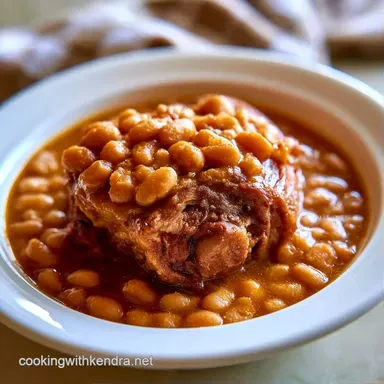 Crock Pot Pinto Beans with Ham Hocks Recipe Card