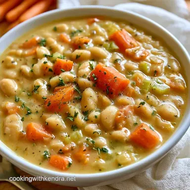 Crockpot White Bean Soup for 8 Servings