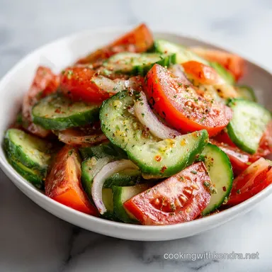 Cucumber Tomato Salad with Feta in 30 Min Recipe Card
