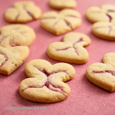 Cupids Kiss Valentine Cookies My Raspberry Swirl Shortbread Recipe Card