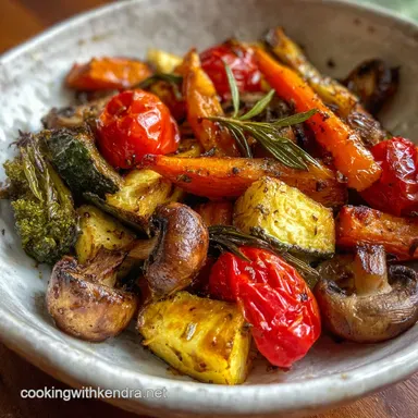 Daniel Fast Food Recipe with Roasted Vegetables | Vibrant Plant-Based Bowl Recipe Card