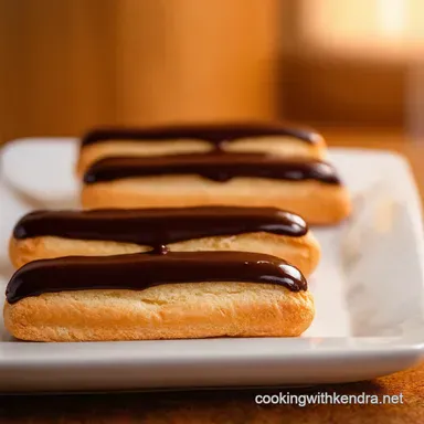 The Chocolate Glaze on These &Eacute;clairs Simply Irresistible Recipe Card
