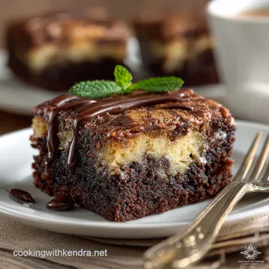 Sophisticated Chocolate Marble Gooey Butter Cake Recipe St Louis Classic Recipe Card