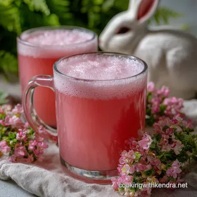 Easter Bunny Punch: Fizzy Pink Holiday Drink Recipe Card