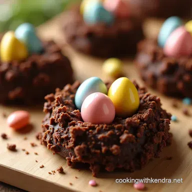 Easter Birds Nest Cookies Chocolatey Spring Treat Recipe Card