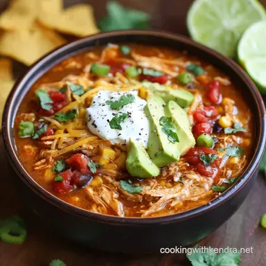 Crockpot Chicken Taco Soup: The Ultimate Easy Dump-and-Go Dinner Recipe Card