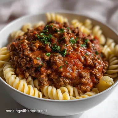 Easy Crockpot Meat Sauce Slow Cooker Pasta Sauce G: Rich Flavor Recipe Card