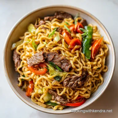 Beef and Noodles in 30 Minutes Recipe Card