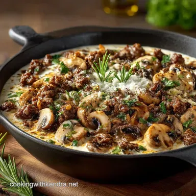 Rich Speedy Ground Beef Stroganoff Recipe Ready in 40 Mins Recipe Card