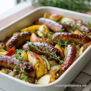 Smokies Dinner Recipe: Sausage, Apple Thyme One-Pan Tray Bake