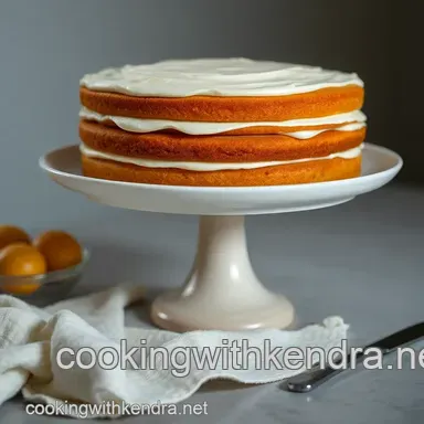 Elegant Vanilla Layer Cake on a Cake Stand: A Simple Celebration Treat Recipe Card
