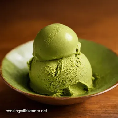 Silky Smooth matcha green tea ice cream Emerald Dreams at Home Recipe Card