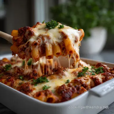 Cheesy Baked Ziti Recipe: Triple Cheese 60 Min Recipe Card