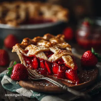 The Best Farmhouse Strawberry Pie Recipe Glossy Fresh Filling Recipe Card