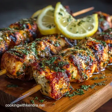 The Best Grilled Chicken Skewers Smoky Paprika Zesty Lemon Marinade Recipe Card