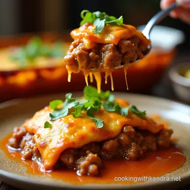 Beef Enchilada Casserole with Red An Easy Weeknight Fiesta Recipe Card