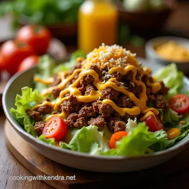 The Best Easy Taco Salad Recipe with Creamy Dressing Recipe Card