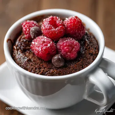 Emergency Chocolate Fudge Mug Cake The 5Minute Microwave Treat Recipe Card