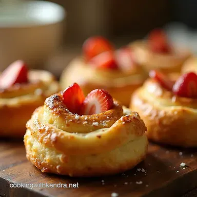 Easy Shortcut Cheese Danish Recipe with Flaky Puff Pastry Recipe Card