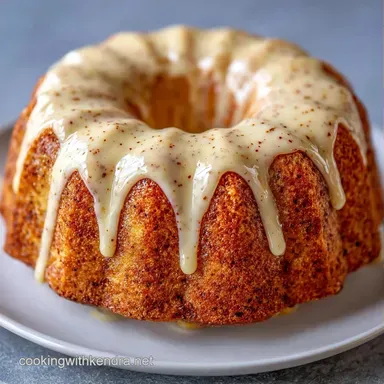 Fluffy Horchata Bundt Cake for 12 Slices Recipe Card