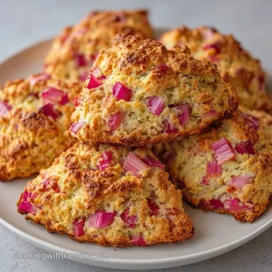 Rhubarb Scones: Food Processor Recipe Card