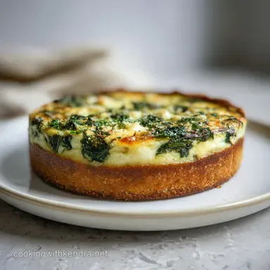 Food Quiche Recipe with Spinach for 8 Servings