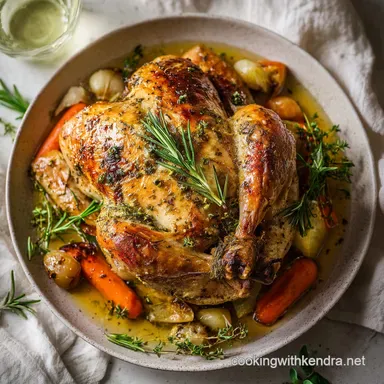 Brined Turkey: Herb Infused for 16 Servings Recipe Card