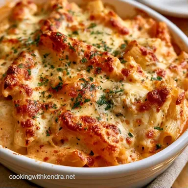 Four Cheese Baked Ziti in 45 Minutes Recipe Card