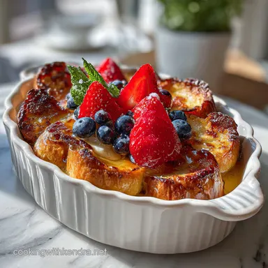 French Toast Bake Overnight Prep & Bake Recipe Card