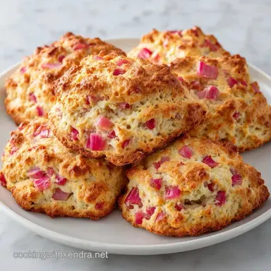 Rhubarb Scones with Maple Glaze Recipe Card