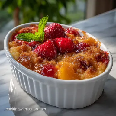 Fruit Cocktail Dump Cake with Cake: 10-Min Prep Cobbler Recipe Card