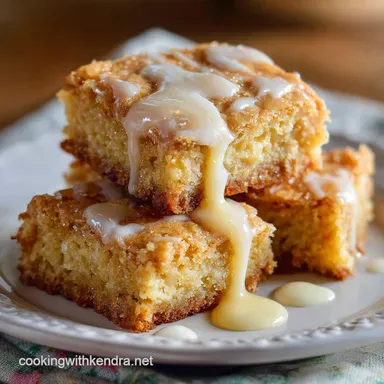 The Best Fudgy White Chocolate Blondies with Maple Butter Sauce Recipe Card
