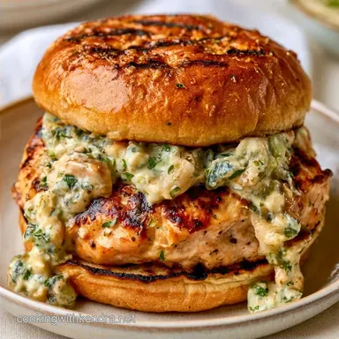 Gorgonzola Chicken Burgers for 4 Servings