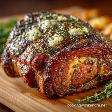 The Ultimate Garlic Butter Prime Rib Roast Reverse Sear Method Recipe Card