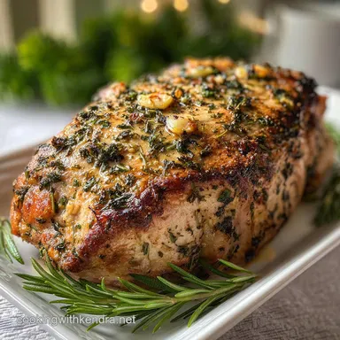 Oven-Cooked Turkey Breast with Garlic and Herbs: Crispy Baked Recipe Card