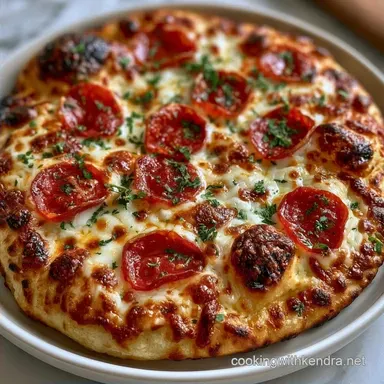 Garlic Naan Flatbread Pizza in 15 Min