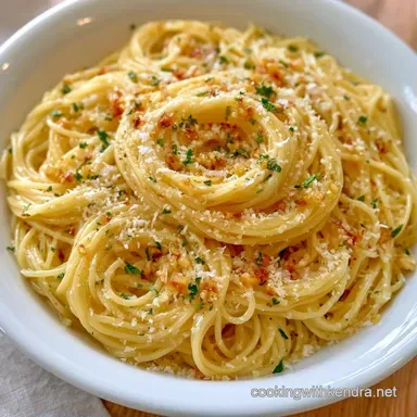 15 Minute Garlic Pasta with Parmesan: Silky Recipe Card