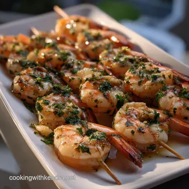 New Years Food Idea with Garlic Shrimp Recipe Card