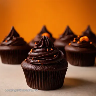 Ghastly Good Surprise Chocolate Halloween Cupcakes Recipe Card