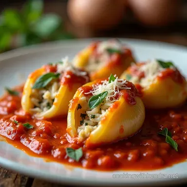 Giant Stuffed Shells Florentine My Familys Favorite Recipe Card