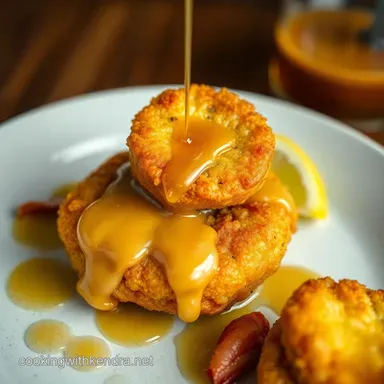 Golden Fried Mush with Maple-Bacon Syrup: Diner Classic Recipe Card