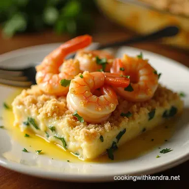 Golden Gratin Baked Shrimp Casserole Recipe Recipe Card