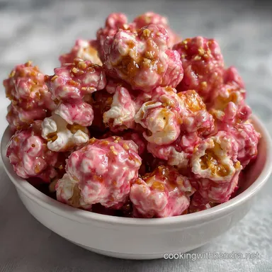 Pink Popcorn: Gourmet Strawberry Vanilla Crunch Recipe Recipe Card
