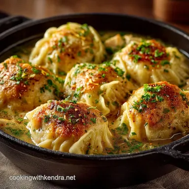 Grandmas Proper Comfort SlowSimmered OldFashioned Chicken Dumplings Recipe Card
