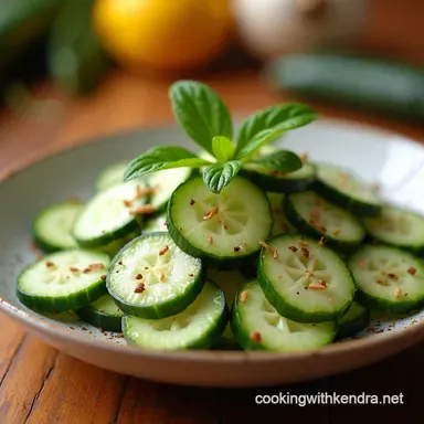 Grandmas Cucumber and Onion Salad Sweet Tangy Recipe Card