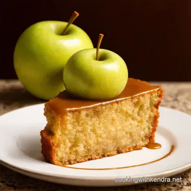 Granny Smiths Golden Delight apple cake with caramel sauce Recipe Card