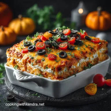 Halloween Potluck Dishes: Spooky 7-Layer Dip